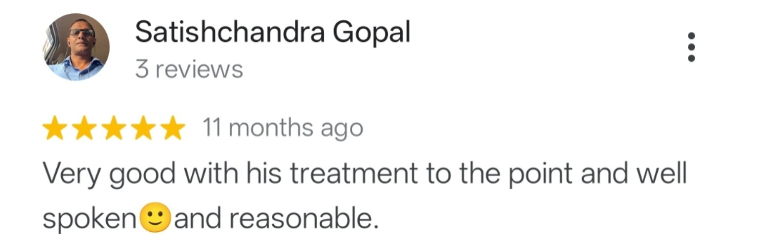 Google review by Satishchandra Gopal